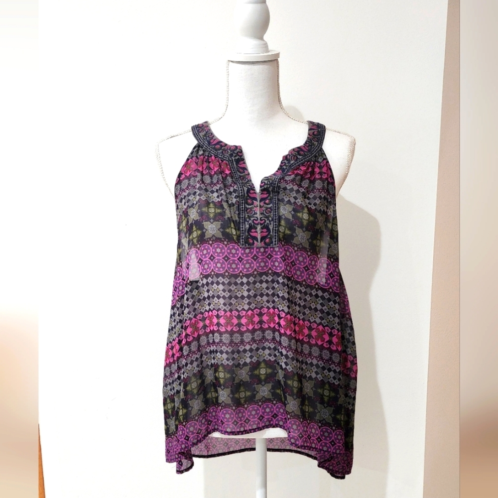 Allen B flowy sheer top